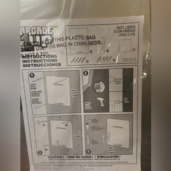 New Pac Man Arcade Dry Erase Metal Scoreboard Sign With Accessories And Hardware - Picture 6 of 7